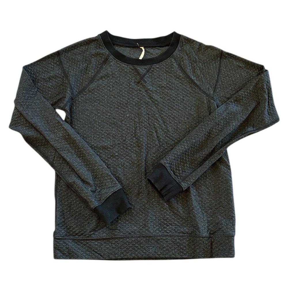 Lucy Black‎ Quilted Sweatshirt Size Small